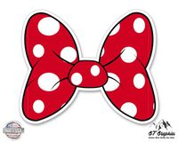 GT Graphics Minnie Bow - 3" Vinyl Sticker - for Car Laptop I-Pad Phone Helmet Hard Hat - Waterproof Decal