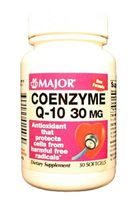 COENZYME Q-10 30MG SOFTGEL COENZYME Q10 (UBIDECARENONE)-30 MG White/ORNG FL 30 SOFTGELS UPC 309045015469 by Major Pharmaceuticals
