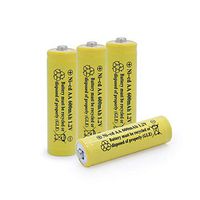 BAOBIAN AA Ni-Cd 600mAh 1.2v Rechargeable Battery for Outdoor Solar Lights,Garden Lights, Remotes, Mice（ Yellow 4 PCS