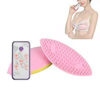 DNNAL Breast Enhancement Instrument, Electric Breast Massager Bra Pad Kneading Anti Sagging Chest Massager(Remote Control),Pink