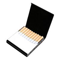 SpringPear Stainless Steel Cigarette Box with Practical Magnetic Quick Release 8.8 x 8.2 cm Thin and Lightweight Cigarette Case for 10 Pcs. Cigarettes (King Size) Elegant Design Easy to Carry