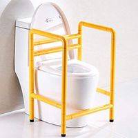 CUUYQ Bathroom Safety Frame, Stand Alone Toilet Safety Rails Toilet Safety Frame Toilet Handrails Grab Bar Bathroom Toilet Handrails Fits All Toilets,A