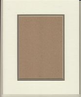 16x20 White & Grey Double Picture Mat, Bevel Cut for 11x14 Picture or Photo