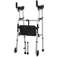Lightweight Folding Wheel Rollator Walker with Padded Seat Ergonomic Handles Limited Mobility Aid 7 Levels Height Adjustable Handicapped and Disabled Users Walking Assisstant,2