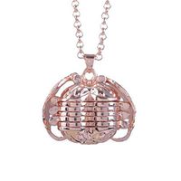 Hmlai Clearance Custom Photo Box Necklace Heart Shaped Foldable Multi Layer Ball Pendant Locket Chain Jewelry Necklace Gifts (C)