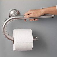 Byrhgood Bathroom Handrails 304 Stainless Steel Skid Handrails Paper Towel Holder Elderly/Disabled Person Bathtub Toilet Handle Security