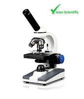 Vision Scientific VME0018-S-RC Monocular Elementary Level Compound Microscope, 10x WF & 25x WF Eyepiece, 40x-1000x Magnification, Brightfield LED Illumination, Mechanical Stage, Rechargeable Battery