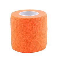 Self Adhesive Bandage,5 Rolls/Set Waterproof Self Adhesive Bandage Tape Finger Joints Wrap Sports Care for Wrist, Ankle Sprains & Swelling, Self-Adhesive Bandage Rolls(Orange)