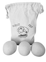 Reusable 100% Organic Wool Dryer Balls for Laundry XL 6 Pack - Natural Fabric Softener