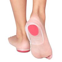 Silicone Height Increase Insole, Gel Heel Cups for Walking,Running and Achilles Pain,Shoes Pads (Pink, S)