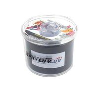 SPO-LUV Kinesiology Tape in RE-USABLE DISPENSER CASE, 2" X 16.4' Uncut Elastic Sports Athletic Tape, FDA and CE approved, Best Waterproof Muscle Support Adhesive, Physiotherapy Therapeutic Aid (Black)