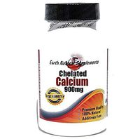 Chelated Calcium 900mg * 200 Capsules 100% Natural - by EarhNaturalSupplements