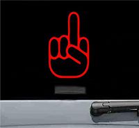 JS Artworks The Bird Middle Finger Vinyl Decal Sticker (RED)