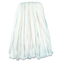 Boardwalk BW224 Nonwoven Cut End Edge Mop, Rayon/Polyester, 24oz, White (Case of 12)