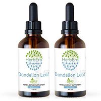 Dandelion Leaf A120 (2pcs) Alcohol Herbal Extract Tincture, Super-Concentrated Organic Dandelion (Taraxacum Officinale) Dried Leaf (2x4 fl oz)