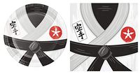 Karate Happy Birthday Disposable Party Supplies 16 Dinner Plates, 16 Lunch Napkins, Recipe by Grandma Olive