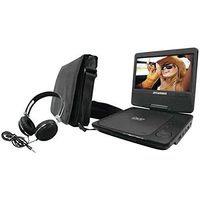 Sylvania SDVD7060-Combo-Black Portable DVD Player Bundle with Matching Oversize Headphones (Black)