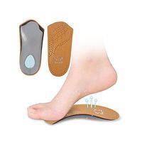 RGA 3/4 Leather Orthotic Inserts with Metatarsal Pad, Arch Support and Padding at The Heel (M12-13 EU45-46)
