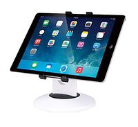 Aidata Universal Tablet View Station with Desktop Weighted Base, Black, Secure Fit for Most 7 inch to 10 inch Tablets (White)