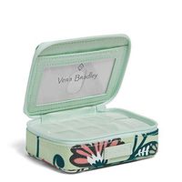 Vera Bradley Signature Cotton Travel Pill Organizer, Mint Flowers