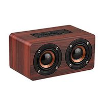 TOMROAD Portable 10W Wooden Bluetooth Speaker Wireless Stereo Loudspeaker Outdoor Music Player Built-in Microphone Support TF card AUX Hands-free for iphone, Phones, iPad and Tablet