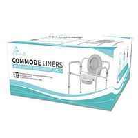 Bearals Commode Liners with Absorbent Pads, Commode Liners, Commode Bags, Disposable Bedside Commode Liners for Adult Commode (Pack of 32)