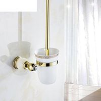 Bathroom continental copper toilet brush/Antique gold toilet toilet brush holder and bathroom continental copper toilet brush-B