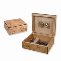 viStar Burlwood Finish (Holds 50) Cedar Lined Cigar Humidor