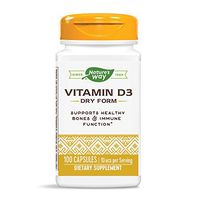 Nature's Way Vitamin D3, Dry Form, 10 mcg per serving, 100 Capsules