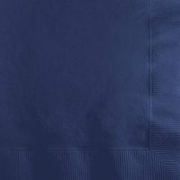 Club Pack of 600 Navy Blue Premium 2-Ply Disposable Party Beverage Napkins 5"