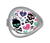 Happy Halloween Custom Silver Oval Pill Box Pocket Purse Pill Case Medical Tablet Holder Weekly Pill Organizer Decoration Box Wallet