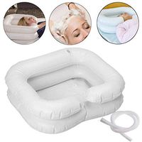 LMEIL Inflatable Shampoo Bowl Portable Hair Washing Basin for Bedside and in Bed Hair Washing for The Elderly Disabled