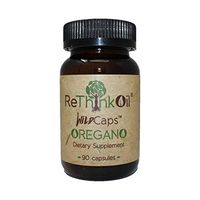ReThinkOil WildCaps - Wild Mediterranean Oregano (Non-GMO, Vegetarian. Kosher, Soy, Dairy and Gluten Free) - 90 Count