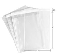 100 Pcs 4x6 2Mil Clear Flat Cello / 4"x6" Cellophane Bags Good for Candies, Cookies, Bakery Goods, Soap, Other Goodie Treats