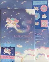Sanrio Little Twin Stars Letter Set 12 Writing Paper + 6 Envelopes + 7 Stickers Stationary Japan (Meteor)