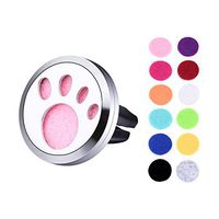 VALYRIA Pet Paw Aromatherapy Car Air Freshener Aromatherapy Essential Oil Diffuser Locket with Vent Clip