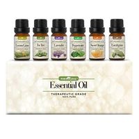 Therapeutic grade Aromatherapy Essential Oil Premium Relaxation Gift Set: 6- uses-diffuser, massage oil, spa, Inhalation, blends, perfume, Home care and much more.