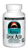 Source Naturals Alpha Lipoic Acid - Supports Healthy Sugar Metabolism, Liver Function & Energy Generation - 120 Time Release Tablets