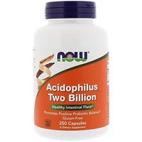 NOW FOODS ACIDOPHILUS TWO BILLION, 250 CAPSULES, 2-PACK