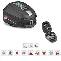 GIVI ST602B Tanklock 4 Liter Quick Release Tank Bag, Black