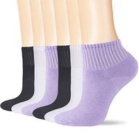 +MD Women's Non-Binding Bamboo Diabetic Circulatory 6 Pack Full Cushion Quarter Socks Multicolor,Shoe Size 5-10