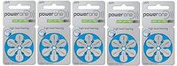 Powerone Size 675 Hearing Aid Battery No Mercury Made in Germany (5Packs (60 Batteries))