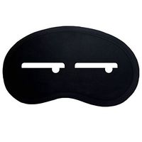 ACTLATI Cute Unisex Elastic Sleeping Eye Mask Cartoon Expression Sleep Aid Black Blindfold Cover