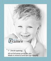 ArtToFrames MAT-158-24x30-French Blue Custom Mat for Picture Frame 24x30 Aqua