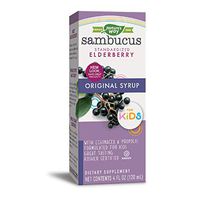 Nature's Way Sambucus Elderberry Immune Syrup for Kids, Herbal Supplements, Gluten Free, Vegetarian, 4 Ounce (Packaging May Vary)