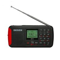 DEGEN CY-1 Solar Radio (DE13 Upgrade Version) Crank Dynamo Emergency FM /MW/ SW Alarm Clock Shortwave Camping Travel Portable Radio LCD Display Flashlight SOS Bluetooth Speaker MP3 Player Recorder