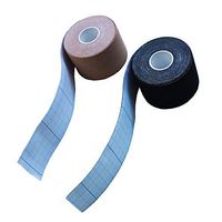 Sport and Therapy Tape Kinesiology Tape Elastic Therapeutic Tape for Muscle Pain and Sport Activity,2 Rolls of 2’’ Wide x16.5 Feet Long (Black and Beige)