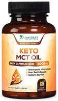 Keto MCT Oil Capsules from Non-GMO Coconut Oil - High Potency 3000mg, Caprylic C8 and Capric Acid C10 - Made in USA - Best Medium Chain Triglycerides Ketosis Diet Supplement - 60 Softgels