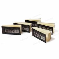 MOON Unbleached Filter Tips Hemp Rolling Paper Tips 50 Sheets per Booklet (5)