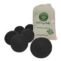 SoSoft Wool Dryer Balls 100% Premium So Soft Wool Dryer Balls XL Hand Made in Nepal All Natural Eco Friendly All Natural Fabric Softener (Black)